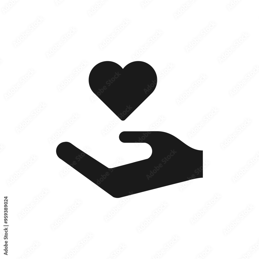 Heart in hand icon Heart in hand icon