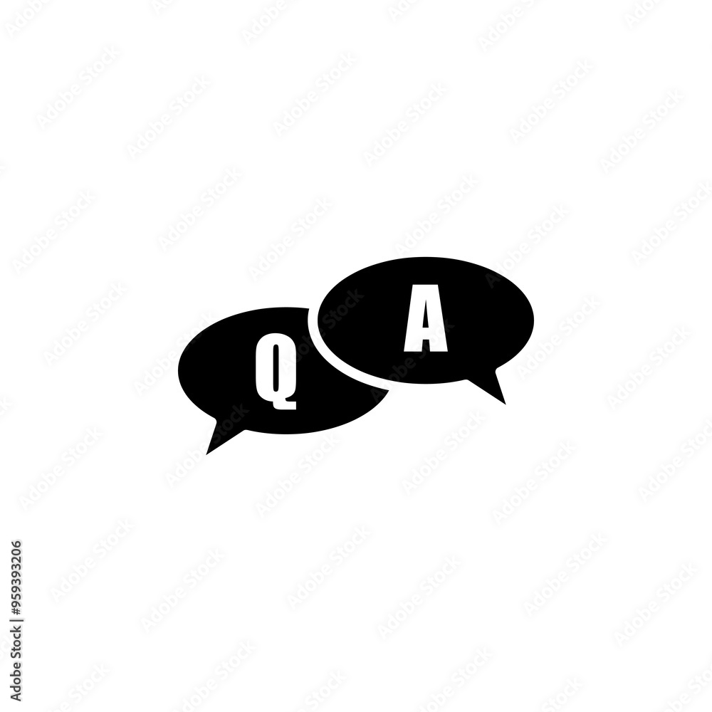 question and answer bubble icon, simple flat trendy style illustration for web and app..eps question and answer bubble icon, simple flat trendy style illustration for web and app..eps