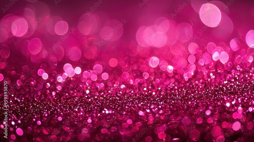 Pink Glitter Texture Background with Bokeh Lights