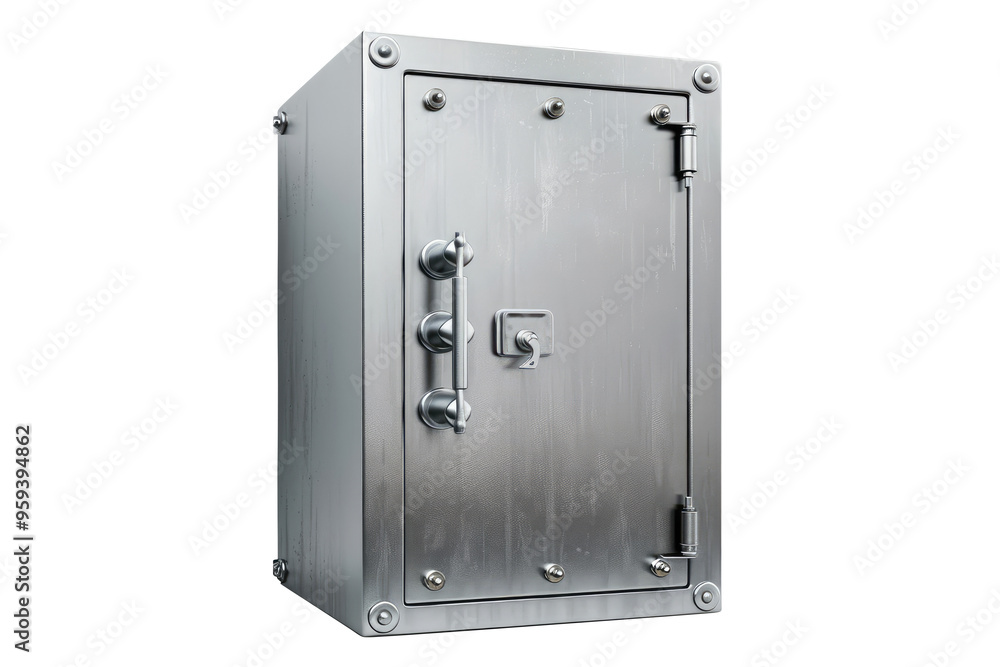 Metallic safe with combination lock Door Representing Security Protection isolated on transparent white background, clipping path Metallic safe with combination lock Door Representing Security Protection isolated on transparent white background, clipping path