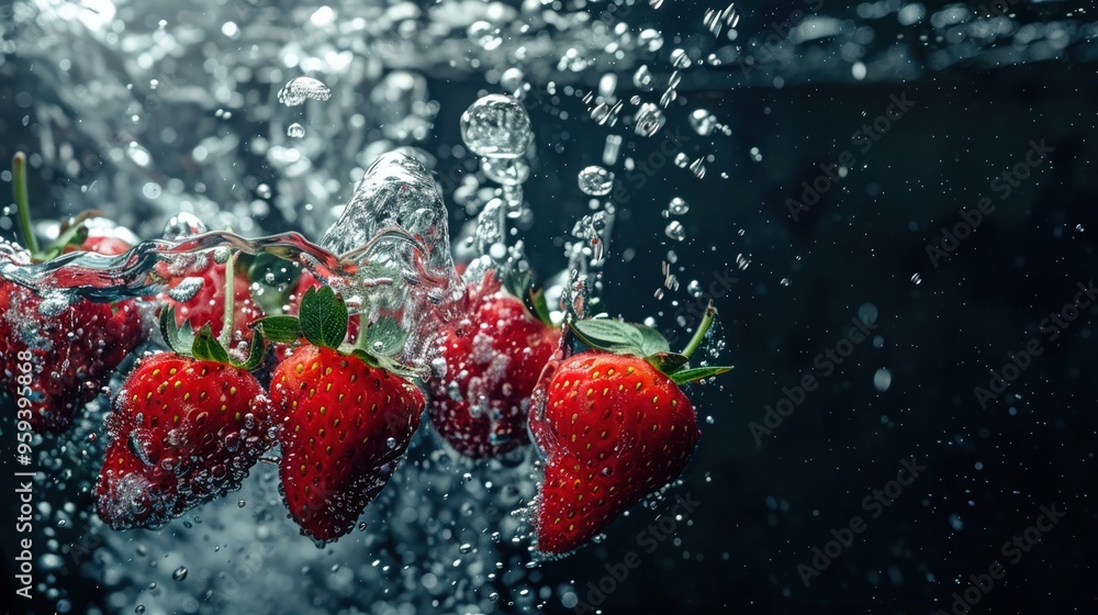 A bunch of ripe blackberries with water droplets A bunch of ripe blackberries with water droplets
