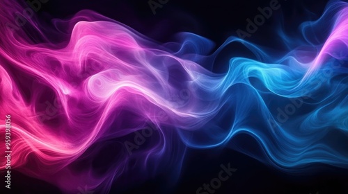 Wallpaper Mural Abstract background with soft colorful flowing waves Torontodigital.ca