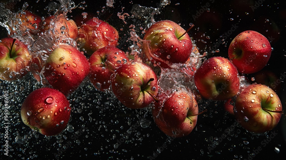 A bunch of ripe sapodillas with water droplets A bunch of ripe sapodillas with water droplets