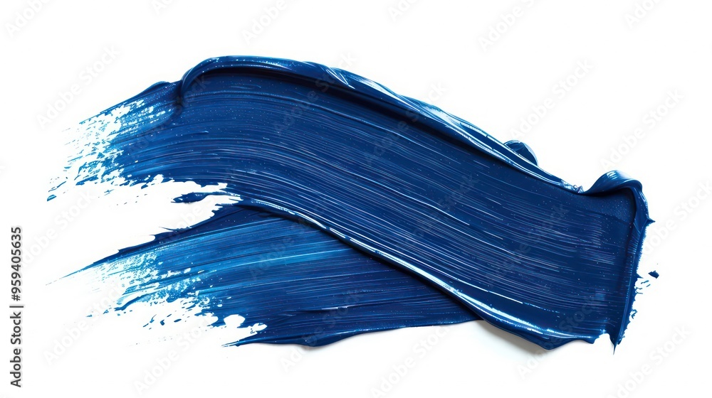 Abstract blue paint stroke isolated on white background. Abstract blue paint stroke isolated on white background.