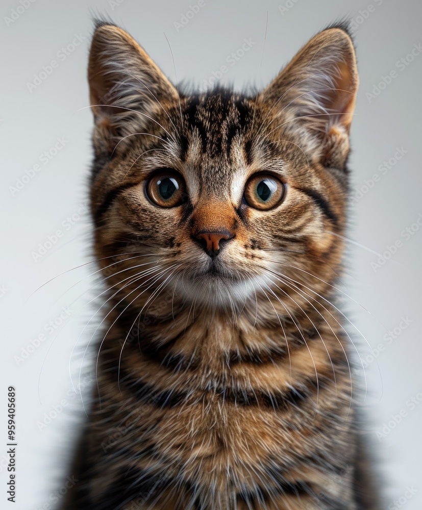 Close-up Portrait of a Curious Kitten Close-up Portrait of a Curious Kitten