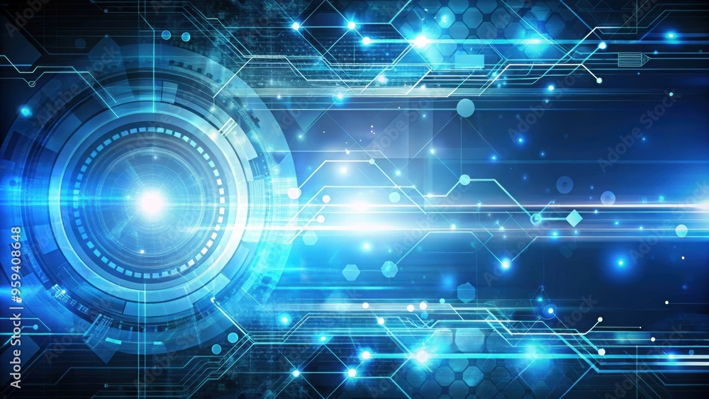 Obraz premium Abstract background with futuristic technology elements , digital, innovation, data, network, connection, science