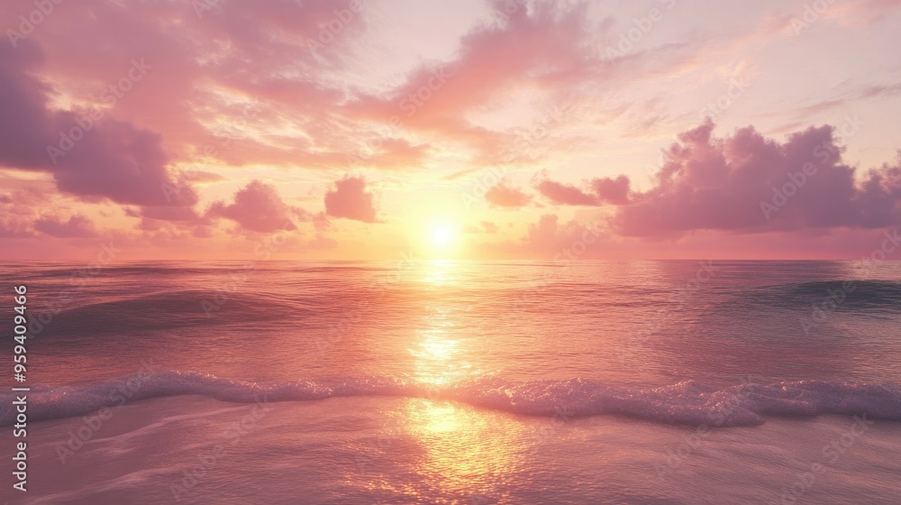 Fototapeta premium Sunrise over beach backgrounds