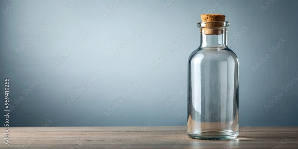 Glass bottle with cork stopper, glass, bottle, cork, stopper, container,liquid, empty, clear, beverage, storage Glass bottle with cork stopper, glass, bottle, cork, stopper, container,liquid, empty, clear, beverage, storage