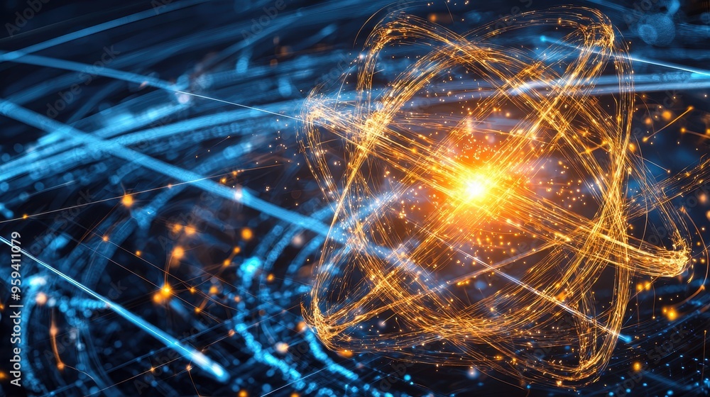 Abstract Glow Lines Network Connection Technology Background Abstract Glow Lines Network Connection Technology Background