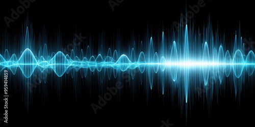 Abstract image of sound waves moving in the dark , sound waves, dark, abstract, audio, frequency, waveforms, volume