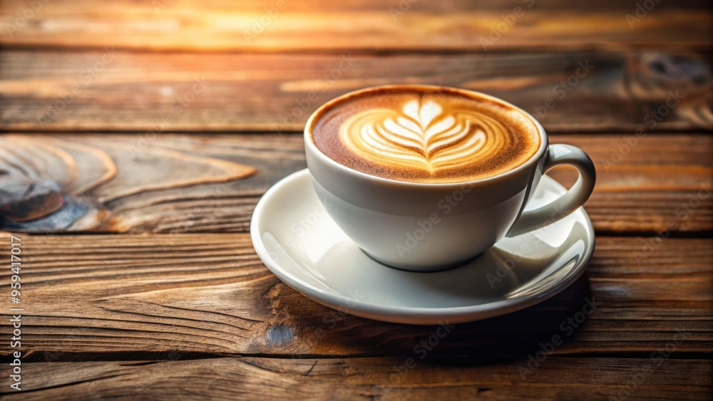 Delicious coffee latte in a ceramic cup on wooden table, latte, coffee, drink, beverage, cappuccino, foam, latte art, espresso Delicious coffee latte in a ceramic cup on wooden table, latte, coffee, drink, beverage, cappuccino, foam, latte art, espresso