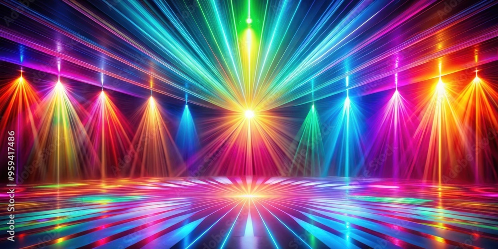 Obraz premium Psychedelic dance of light and color , neon, vortex, abstract, vibrant, trance, energy, movement, glow, futuristic