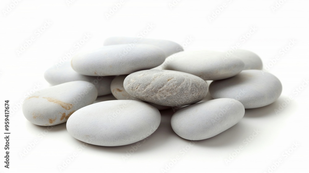white rocks on the white background use for massage white rocks on the white background use for massage