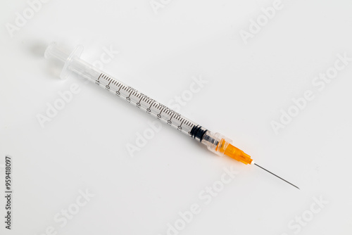 A sterile syringe of 1 ml of a 25 gauge used for injection  