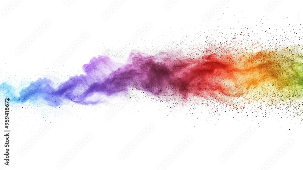 Holi color powder on white background
Holi color powder on white background