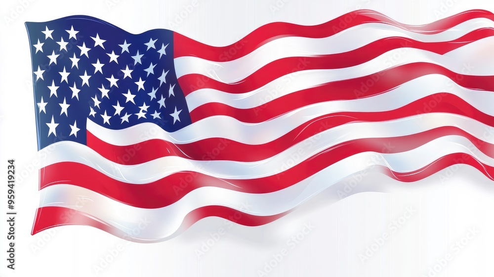 american flag waving background graphic with generative ai american flag waving background graphic with generative ai