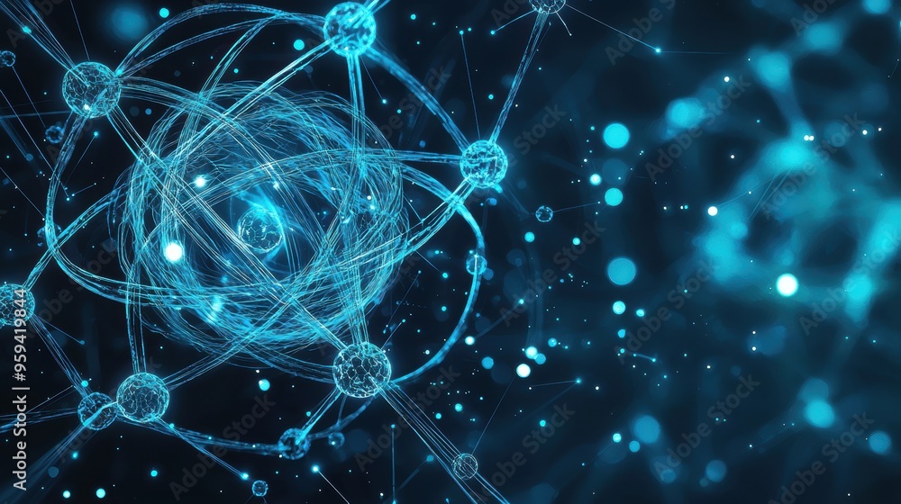Abstract Blue Glowing Network Structure Abstract Blue Glowing Network Structure