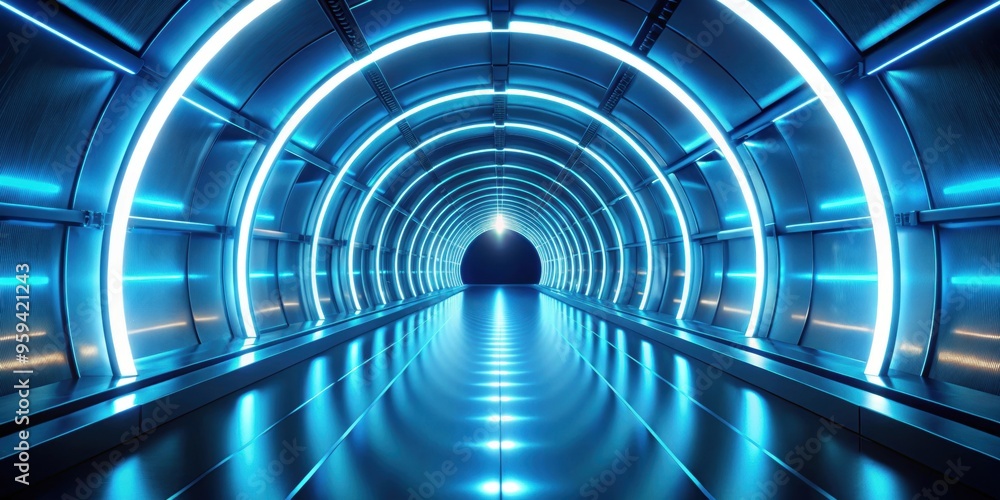 Blue light tunnel with futuristic design , tunnel, blue, light, futuristic, technology, abstract, glow, neon Blue light tunnel with futuristic design , tunnel, blue, light, futuristic, technology, abstract, glow, neon
