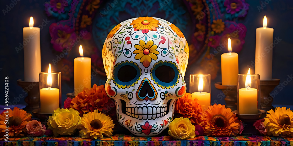 Day of the Dead, Dia de muertos altar concept Day of the Dead, Dia de muertos altar concept