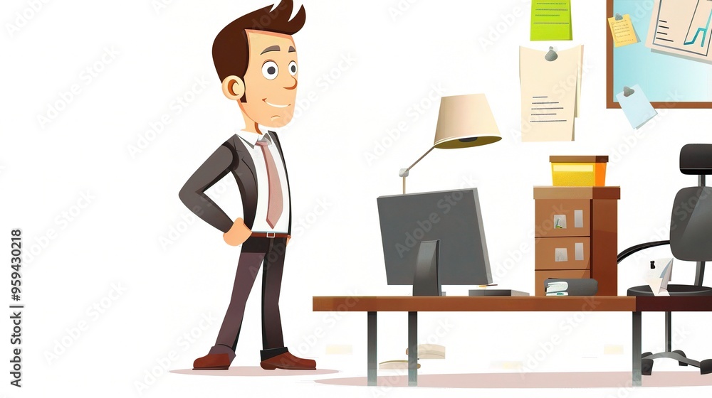 Stunning Office Cartoon Character: A Fun and Lively Workplace Visual. Showcasing Creativity and Energy. Stunning Office Cartoon Character: A Fun and Lively Workplace Visual. Showcasing Creativity and Energy.