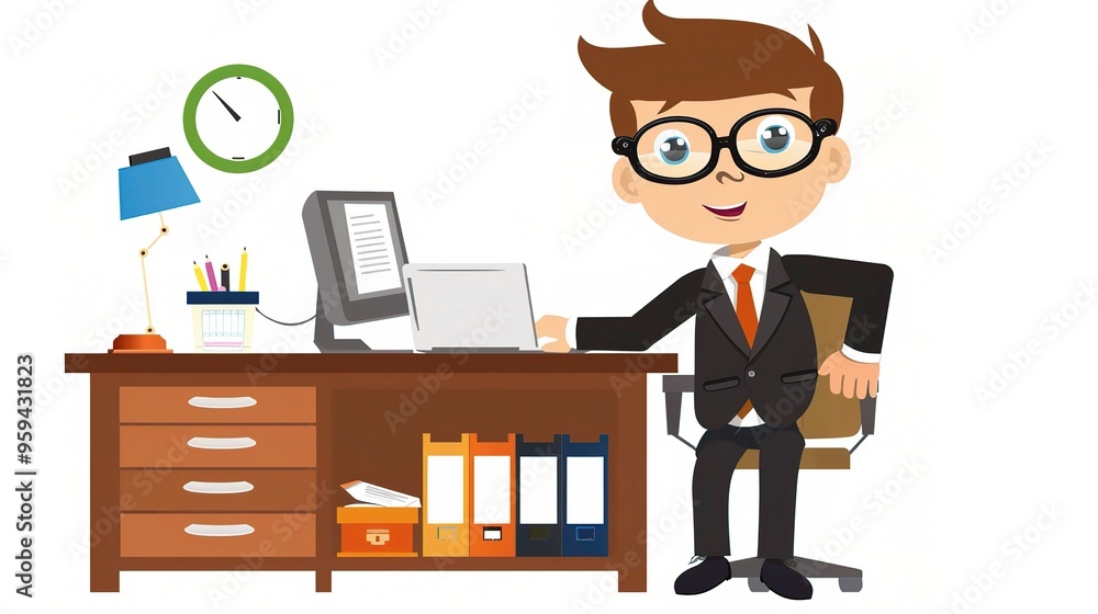 Stunning Office Cartoon Character: A Fun and Lively Workplace Visual. Showcasing Creativity and Energy. Stunning Office Cartoon Character: A Fun and Lively Workplace Visual. Showcasing Creativity and Energy.