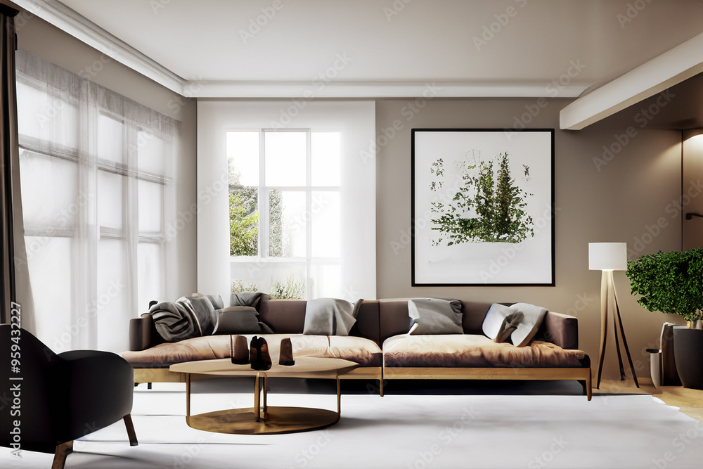 Fototapeta premium contemporary Livingroom interior