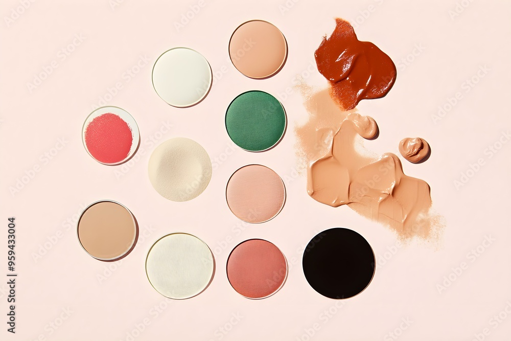 Korean method swatch set cosmetic product texture palette Korean method swatch set cosmetic product texture palette