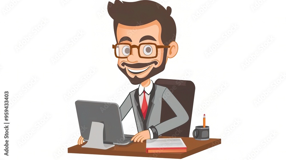Stunning Office Cartoon Character: A Fun and Lively Workplace Visual. Showcasing Creativity and Energy. Stunning Office Cartoon Character: A Fun and Lively Workplace Visual. Showcasing Creativity and Energy.