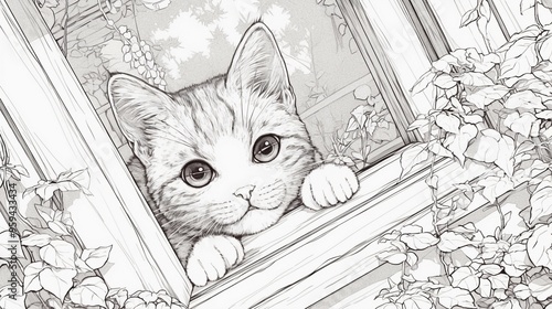 かわいい子猫の塗り絵21