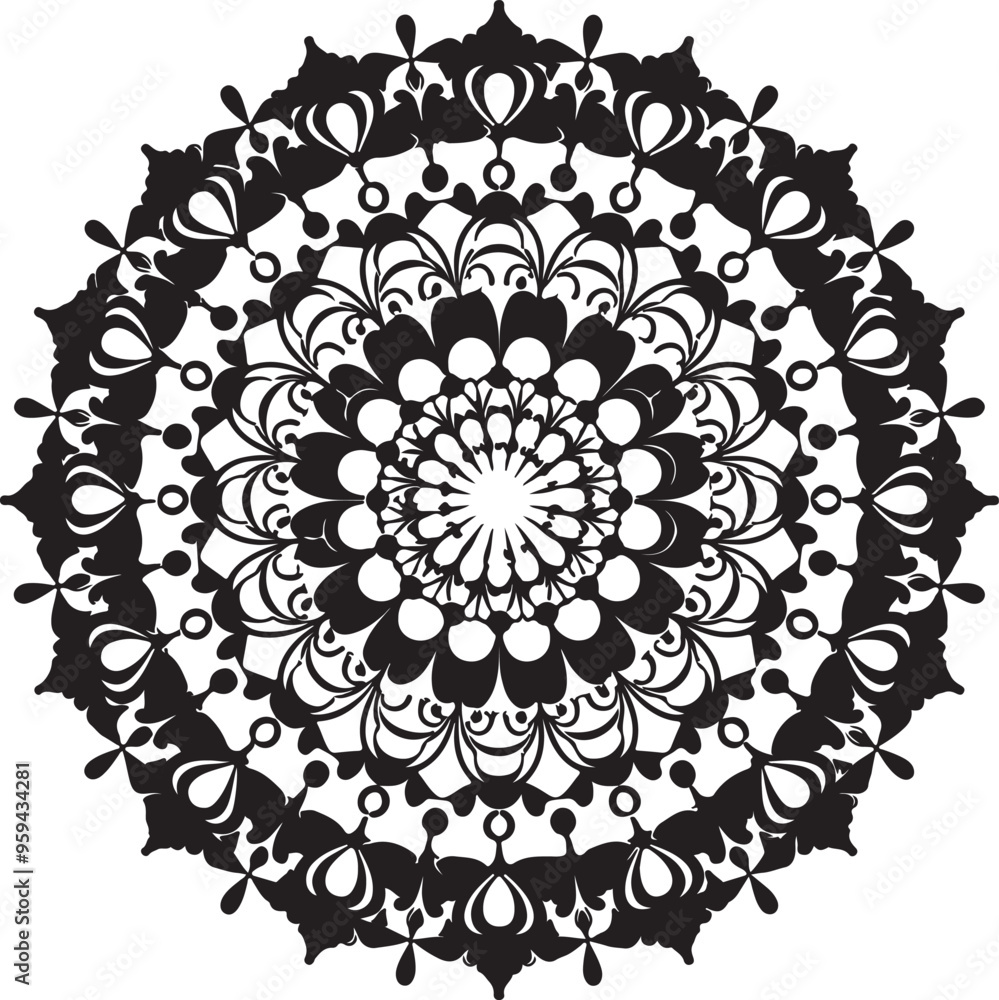 Diwali Silhouette Vector mandala Art & Illustration Diwali Silhouette Vector mandala Art & Illustration