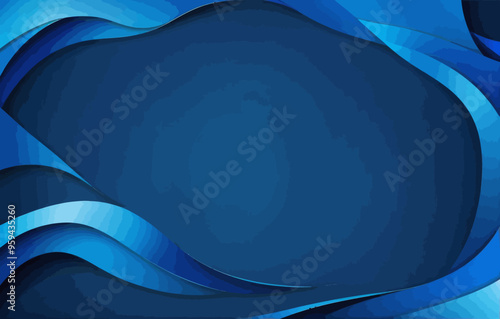 Abstract Blue Wave Pattern