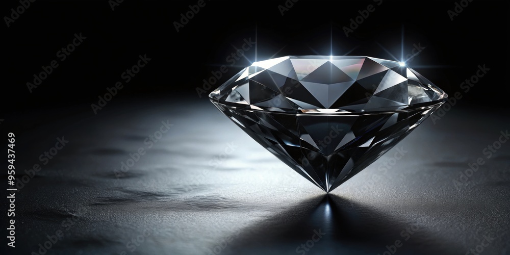 A stunning black diamond against a dark background, luxurious, gemstone, precious, elegant, shiny, rare, expensive, jewelry A stunning black diamond against a dark background, luxurious, gemstone, precious, elegant, shiny, rare, expensive, jewelry