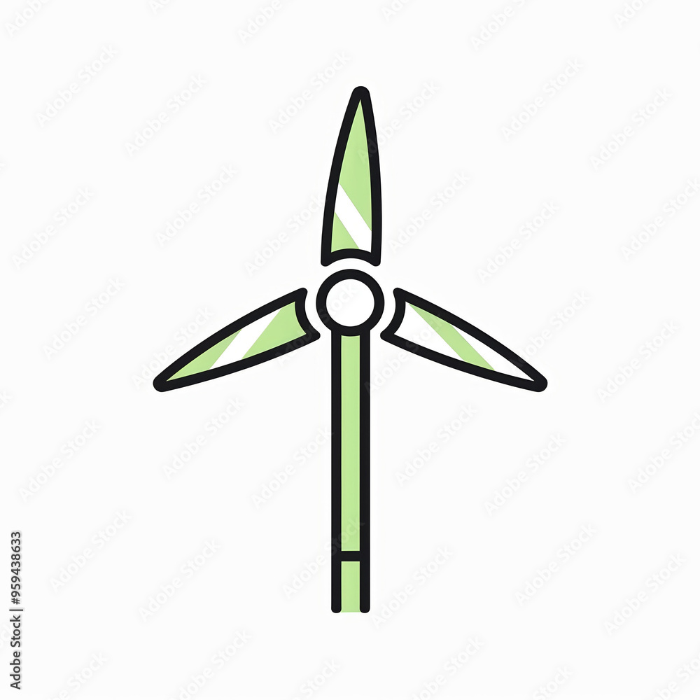 The graphic features a stylized wind turbine designed in green, symbolizing the importance of sustainable energy solutions in today's world The graphic features a stylized wind turbine designed in green, symbolizing the importance of sustainable energy solutions in today's world