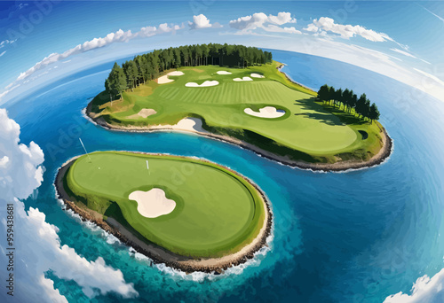 Island Golf Course with Ocean Views