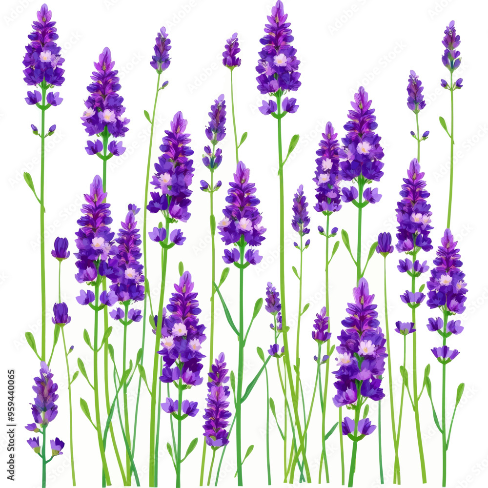 Obraz premium Purple Flowers in Full Bloom