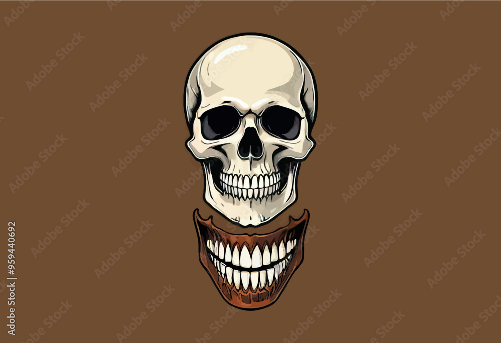 Fototapeta premium Skeletal Smile: A Study in Bone and Teeth