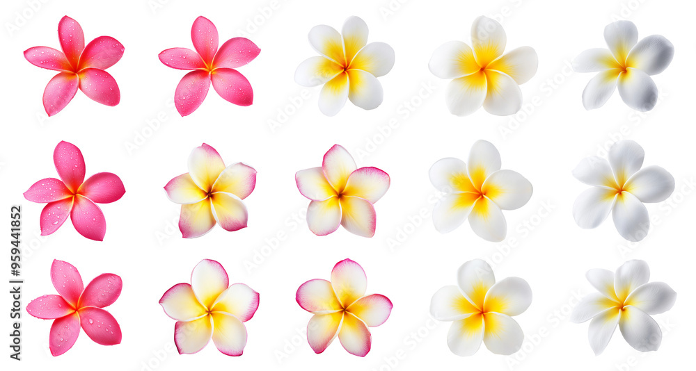 Frangipani flower isolated on white background Frangipani flower isolated on white background