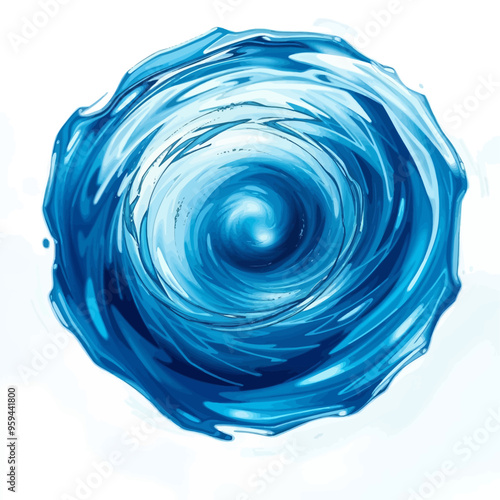 Vibrant Blue Ocean Wave