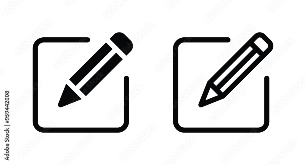 Edit icon set. edit document with pencil icon. Pencil icon, sign up icon Edit icon set. edit document with pencil icon. Pencil icon, sign up icon