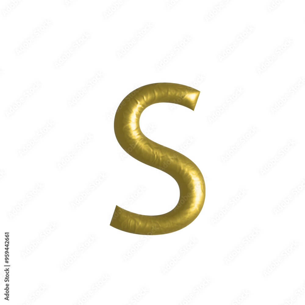 Fototapeta premium Golden Alphabet letter S