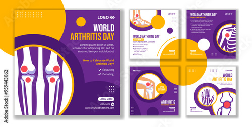 Arthritis Day Social Media Post Flat Cartoon Hand Drawn Templates Background Illustration
