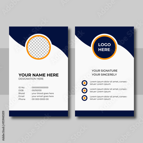 modern new creative Business id card design template.