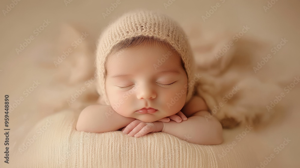 Innocence Captured: Close-Up of Newborn Afghan Baby in Soft Pastel Tones under Calm Lighting Innocence Captured: Close-Up of Newborn Afghan Baby in Soft Pastel Tones under Calm Lighting