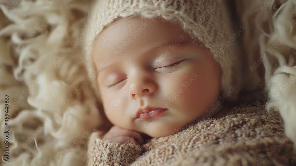 Cuban Newborn Serenity: Innocent Close-Up in Soft Pastel Lighting Cuban Newborn Serenity: Innocent Close-Up in Soft Pastel Lighting