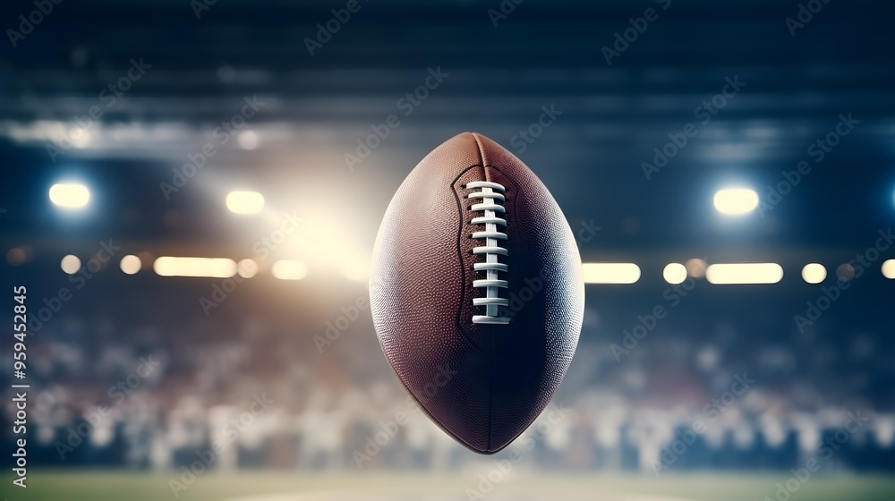American Football Game Night Stadium Lights American Football Game Night Stadium Lights