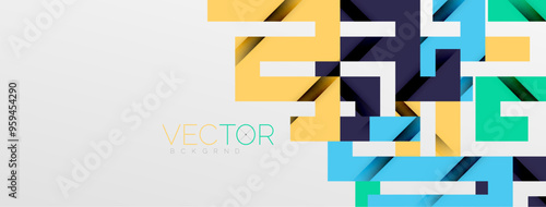 Color bend lines with shadow texture effect. Vector Illustration For Wallpaper, Banner, Background, Card, Book Illustration, landing page
