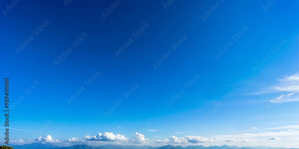 Clear blue sky with no clouds, perfect for nature backgrounds or travel themes Clear blue sky with no clouds, perfect for nature backgrounds or travel themes