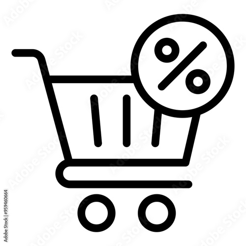 Shopping cart with Black Friday sale.