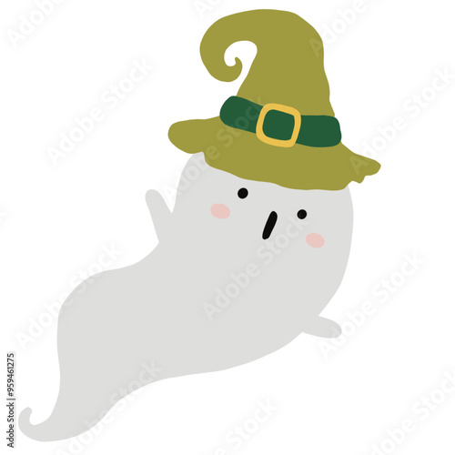 Halloween cute spooky charater costumes vector - vampire, ghost, witch, pumpkins, frankenstein