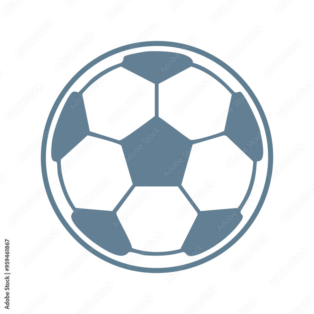 Fototapeta premium Soccer ball icon. Simple illustration of a classic soccer ball, perfect for sports, team, and game designs.
